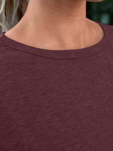 AUTOMET Womens Tops Shorts Sleeve Shirts for Summer Spring Beach Vacation Plus Size Oversized Casual Tee for Teen Girls 2025 02winered XL - Image 5