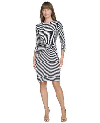 Tommy Hilfiger Women's Dresses Shift,Midnight/Ivory,4 - Image 1