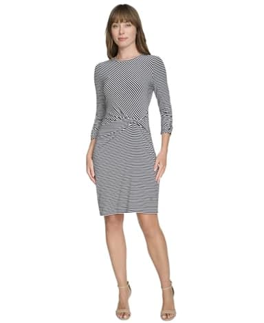 Tommy Hilfiger Women's Dresses Shift,Midnight/Ivory,4 - Image 1