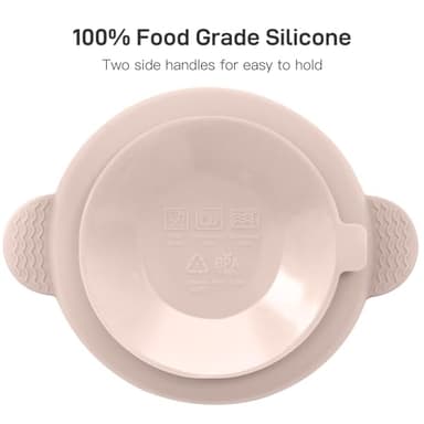 Eascrozn Silicone Baby Feeding Set, 3 Pack Baby Bowls with Suction and 3 Pack Baby Spoons for Babies Toddlers Kids, BPA Free, Baby Utensils Feeding Supplies, Microwave and Dishwasher Safe - Image 6
