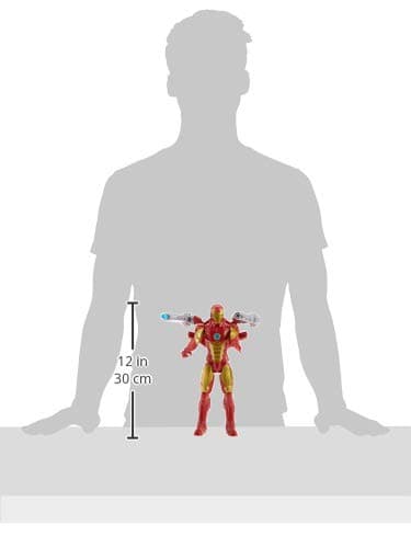 Avengers Marvel Titan Hero Series Blast Gear Iron Man Action Figure, 12-Inch Toy, with Launcher, 2 Accessories and Projectile, Ages 4 and Up, Red - Image 3