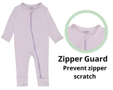 GUISBY Rayon Romper Baby Boy, 2 Piece Long Sleeve Footless Rompers, 2 Way Zipper Sleeper 12-18 Months - Image 2
