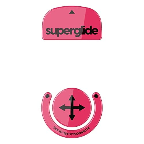 Superglide Glass Mouse Skates - Super Smooth Glide, Polished Round Edge, Super Fast Gaming Mouse Feet with Durable Sole for Logitech G Pro X Superlight1 (Type-S, Magenta) - Image 1