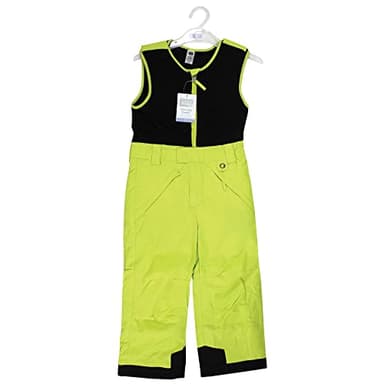 Hudson Baby Unisex Snow Bib Overalls with Fleece Top, Lime, X-Large - Image 2