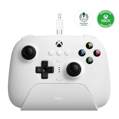 8Bitdo Ultimate 3-Mode Controller, Hall Effect Joysticks, Pro Back Buttons, Wired Only for Xbox Series X|S & Xbox One, Compatibility with Apple, Windows & Android, Officially Licensed (White) - Image 1