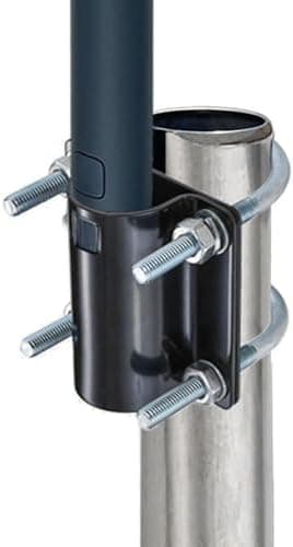 Antenna Mast Pipe Mount and Flag Pole Mounting Adapter Works with Starlink Dish and Integrated Structure Universal Antenna Heavy Duty Steel Pole Mount V-Clamp Bracket Roof Mounting - Image 4