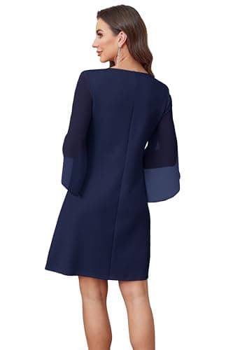 RUMIA Vestidos Elegantes de Mujer 2025 Cocktail Dress for Women Summer Dresses Dark Blue XL - Image 3