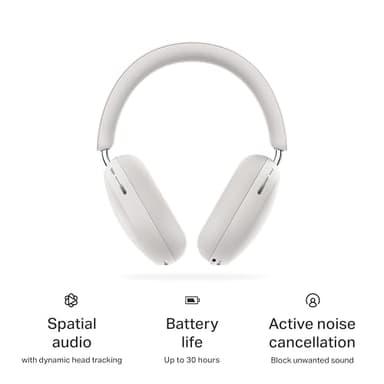 Sonos Ace | Noise Cancelling Wireless Over-Ear Headphones with Bluetooth, 30-Hour Battery Life, Spatial Audio, Dolby Atmos, Dynamic Head Tracking - White - Image 4
