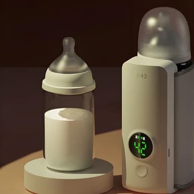 Portable Bottle Warmer for Travel, Rapid Warming with Battery-Powered Temperature Display, Waterless Milk Warming for Comfortable Baby Feeding On The Go - Image 2