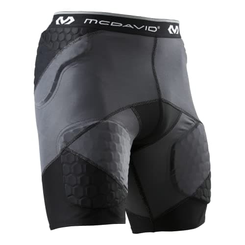 McDavid Football Compression Padded Girdle Shorts. Pads on HIPS, Thighs and Tailbone. Black - Image 1