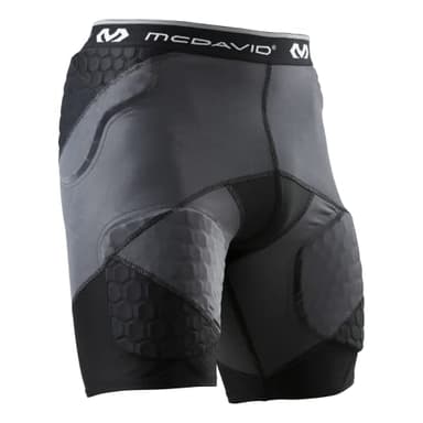 McDavid Football Compression Padded Girdle Shorts. Pads on HIPS, Thighs and Tailbone. Black - Image 1
