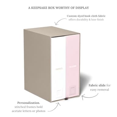 Savor | The Original Deluxe Baby Keepsake Box | Fabric Bound Acid-Free Gender-Neutral Minimalist Newborn Keepsake and Memory Organizer with Labels | for Pregnancy, Mother’s Day, Baby Shower, New Baby - Image 2