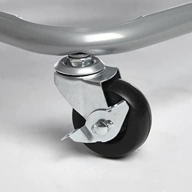 Urban Lifestyle Plastic 3 Tier Rolling Storage Cart, Grey - Image 4