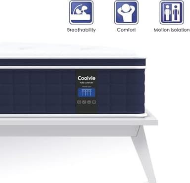 Full Size Mattress 12 Inch, Coolvie Firm Mattress Hybrid in a Box with CertiPUR-US® Certified Foam, Individual Pocket Spring for Motion Isolation & Pressure Relief- Comfort Night Sleep-100-Night Trial - Image 7