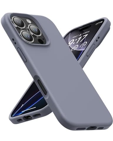 OuXul Designed for iPhone 16 Pro Max Case 6.9"- Slim Liquid Silicone Cover with [Soft Anti-Scratch Microfiber Lining], Shockproof 3-Layer Full Protection (Lavender Gray) - Image 1