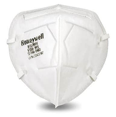Honeywell Safety DF300 N95 Flatfold Disposable Respirator- Box of 20, White - Image 1