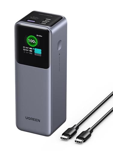 UGREEN Nexode Power Bank 25000mAh 200W Laptop Portable Charger PD 3.1 Fast Charging 90Wh 3-Port Battery Pack with TFT Smart Display for MacBook Pro/Air/ipad/iPhone 17/16/Samsung S24/Dell/HP and More - Image 1