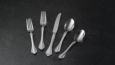 Oneida Boutonniere 45 Piece Everday Flatware, Service for 8, 18/0 Stainless Steel. Silverware Set, Dishwasher Safe, Multi - Image 7