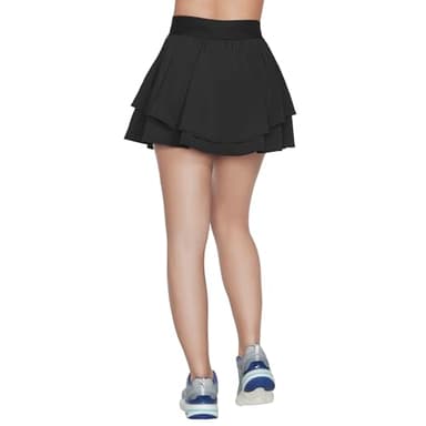 Skechers Women's Sport Court Layered Tennis Pickleball Golf Skort Black - Image 3