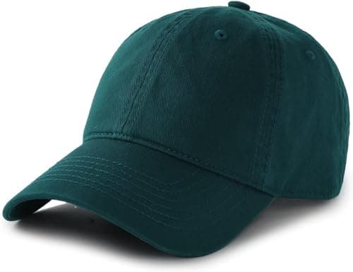 FURTALK Unisex Vintage Washed Unstructured Baseball Cap Washed Cotton Adjustable Dad Hat Forest Green - Image 1