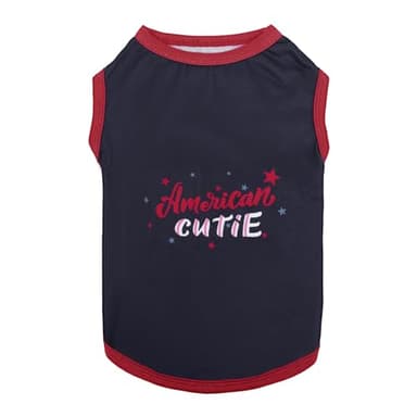 CuteBone Soft 4th of July Dog Shirt Lightweight Small Puppy T-Shirts Pet Clothes Breathable Tee Vest Stretchy Outfit Cat Apparel BX12L-D - Image 1