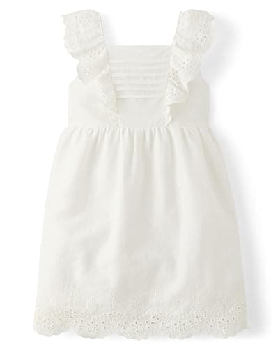 Gymboree,and Toddler Sleeveless Dresses,Simply White,12-18 Months - Image 1