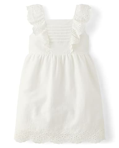 Gymboree,and Toddler Sleeveless Dresses,Simply White,12-18 Months - Image 1