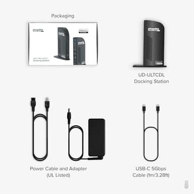 Plugable USB-C Triple Monitor Docking Station: 13-in-1 Laptop Dock with 100W Charging for Mac (DisplayLink Driver Required), Windows, Chrome, 3 HDMI, Gigabit Ethernet, SD, USB-C 20W, 4 USB - UD-ULTCDL - Image 9