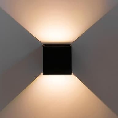 Quickway Imports Modern Wall Sconce LED Waterproof Wall Lamp Aluminum with Adjustable Beam 10-Watt 3000K Warm White Indoor Outdoor, Black - Energy Efficient, Long Lasting, Easy to Install - Set of 4 - Image 1