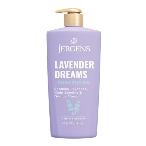 Jergens Shea Fusion Lavender Dreams Body Lotion, Moisturizer with Shea Butter & Vitamin E, 14 Fl Oz - Image 1