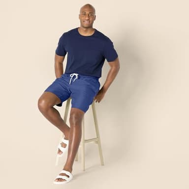 Amazon Essentials Men's 9" Swim Trunks with Mesh Lining, Pockets, Drawstring Closure, Navy, XX-Large - Image 7