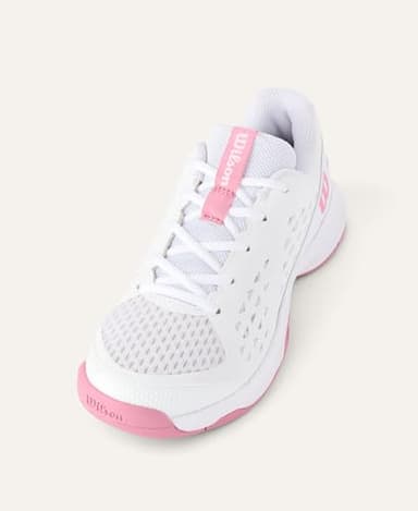 WILSON Rush Pro Lite Junior Tennis Shoe - White/Mauveglow, Size 4.5 US - Image 16