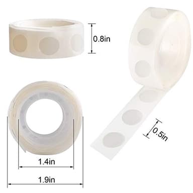 gegemaoyi 3000pcs Glue Point Clear Balloon Glue Removable Adhesive Dots Double Sided Dots of Glue Tape for Balloons Craft Glue Points Dots Sticky Dots or Wedding Decoration - Image 2