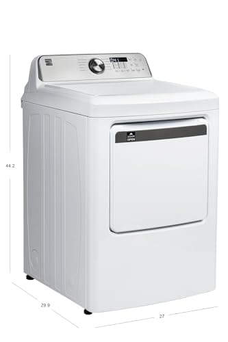 Kenmore 7.0 cu. ft. Front Load Electric Dryer-with Guard to Reduce Wrinkles & Static-Sanitize and Smart Sensor Drying-LED, White - Image 5