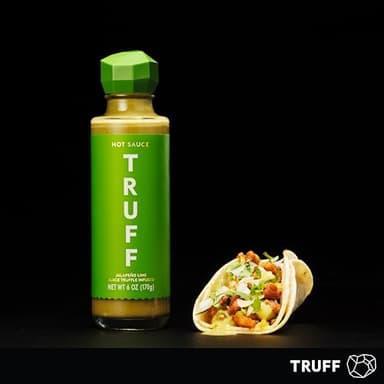 TRUFF Jalapeño Lime Hot Sauce, Gourmet Hot Sauce with Black Winter Truffles, Green Jalapeño Peppers, Black Truffle Oil, Unique Flavor Experience in a Bottle, 6 oz. - Image 4