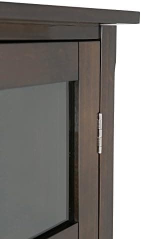 SIMPLIHOME Avalon 12-Bottle SOLID WOOD 22 Inch Wide Contemporary High Storage Wine Rack Cabinet in Dark Tobacco Brown, For the Living Room, Dining Room and Kitchen - Image 6