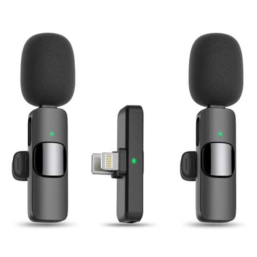 MAYBESTA Wireless Lavalier Microphone for iPhone, iPad, Android - Bluetooth Lapel Phone Mic for Video Recording - Mini Clip on Microphones for Tiktok YouTube Podcast Interview - Image 1