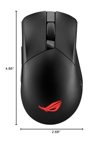ASUS ROG Gladius III Wireless Aimpoint Gaming Mouse – Right-Handed Ergonomic, 79g, Tri-Mode Connectivity, 36K DPI, up to 119Hr Battery, Hot-Swappable Switches, PC/Mac Support - Black - Image 9