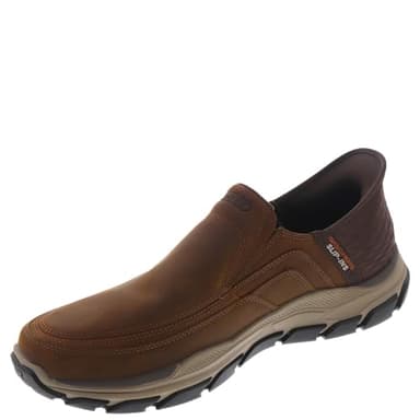 Skechers Men's Respected - Elgin Hands Free Slip-in Men's Casual, Brown, 10, Medium, US - Image 5