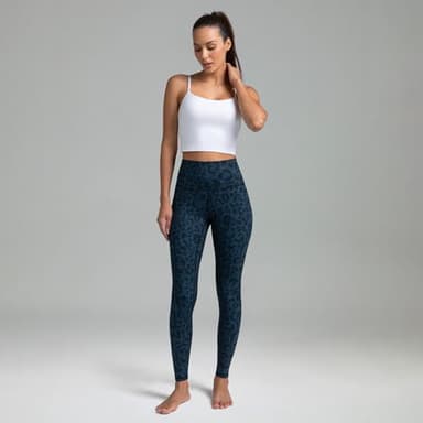 Colorfulkoala Women's High Waisted Tummy Control Workout Leggings Full Length Ultra Soft Yoga Pants 28" (S, Blue Leopard) - Image 7