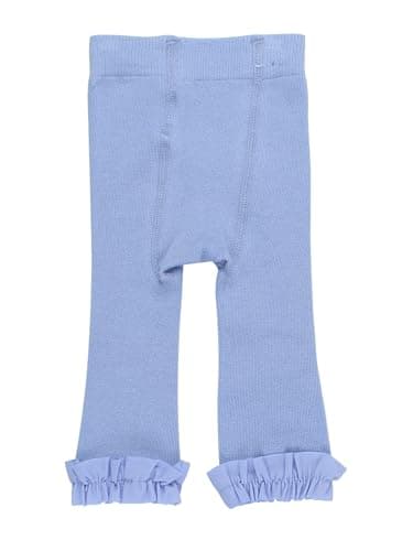 RuffleButts Baby/Toddler Girls Footless Ruffled Tights - Periwinkle Blue, 0-6m - Image 2