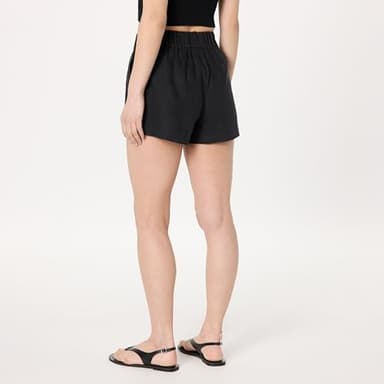 The Drop Women’s Essie Linen Pull On Mini Short, Black, S - Image 2