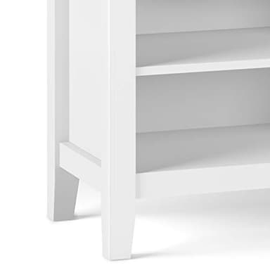 SIMPLIHOME Artisan SOLID WOOD 24 inch Wide Transitional Bedside Nightstand Table in White for the Living Room and Bedroom - Image 7