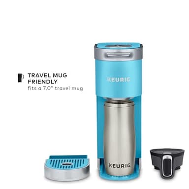 Keurig K-Mini Plus Single Serve K-Cup Pod Coffee Maker, with 6 to 12oz Brew Size, Stores up to 9 K-Cup Pods, Travel Mug Friendly, 1500 watts, Cool Aqua - Image 5