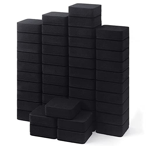 Dry Erase Erasers, IHPUKIDI 48 Pack Magnetic Whiteboard Dry Eraser Chalkboard Cleansers for Classroom, Home and Office (Black 2 x 2 Inch - Image 1