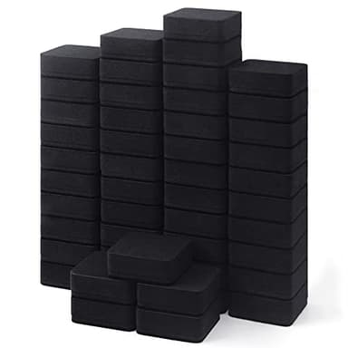 Dry Erase Erasers, IHPUKIDI 48 Pack Magnetic Whiteboard Dry Eraser Chalkboard Cleansers for Classroom, Home and Office (Black 2 x 2 Inch - Image 1