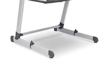 Simmons Kids By The Bed City Sleeper Bassinet for Twins - Adjustable Height Portable Crib with Wheels & Airflow Mesh, Grey Tweed - Image 7