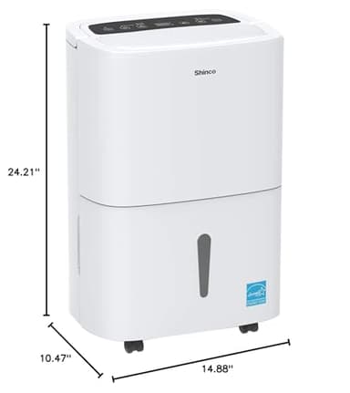 Shinco 7,000 Sq.Ft Energy Star Dehumidifier with Pump and WIFI, Ideal for Large Industrial Rooms and Home Basements, Efficient Moisture Removal and Humidity Control, 1.85 Gallons Water Tank - Image 2