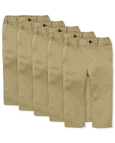 The Children's Place Baby Boys and Toddler Boys Skinny Chino Pants, FLAX, 6-9 MONTHS - Image 1