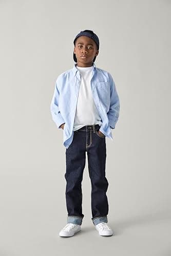 The Children's Place boys Stretch Straight Leg Jeans, Aged Indigo/Denim/Dark Rinse Wash 3 Pack, 14 US - Image 2